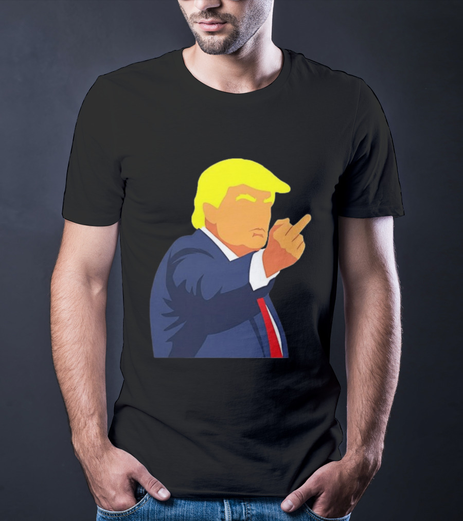Trump Golden Leader One Finger Salute Iconic Gesture T-Shirt