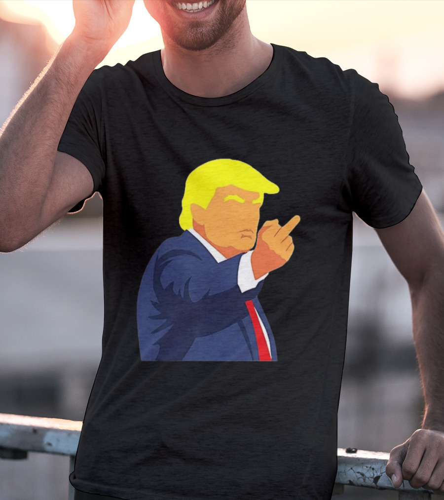 Trump Golden Leader One Finger Salute Iconic Gesture T-Shirt