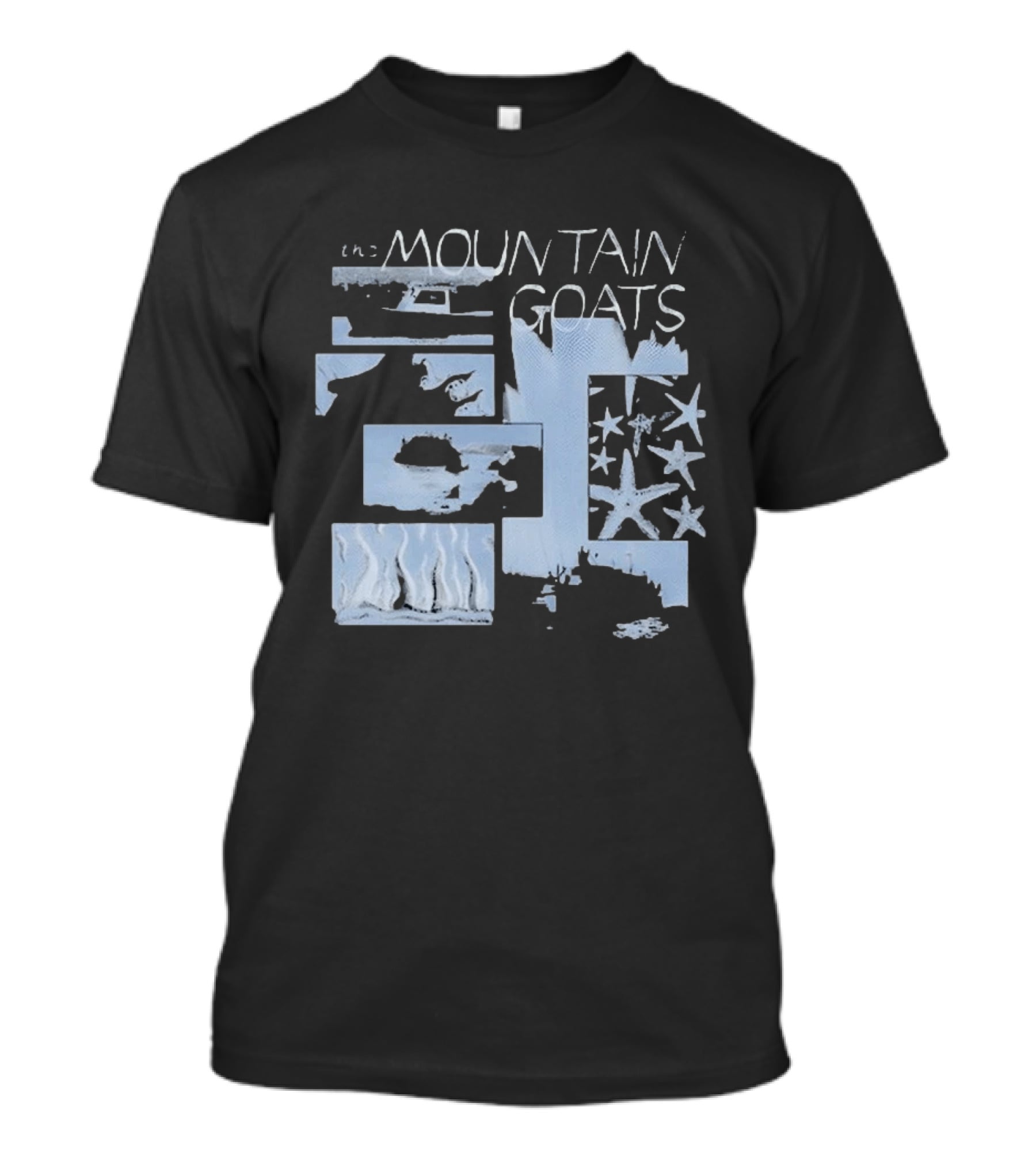 The Mountain Goats Denim Stars And Waves Collage T-Shirt