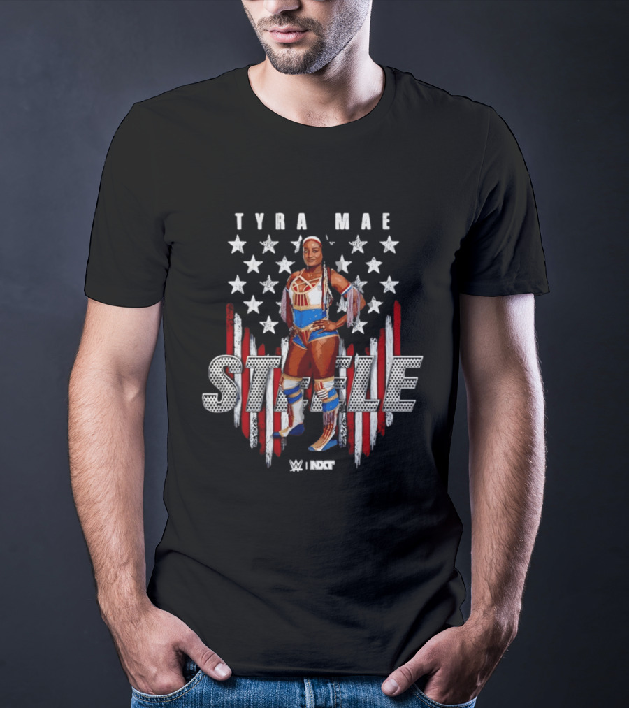 Tyra Mae Steele WWE NXT American Flag Stars T-Shirt