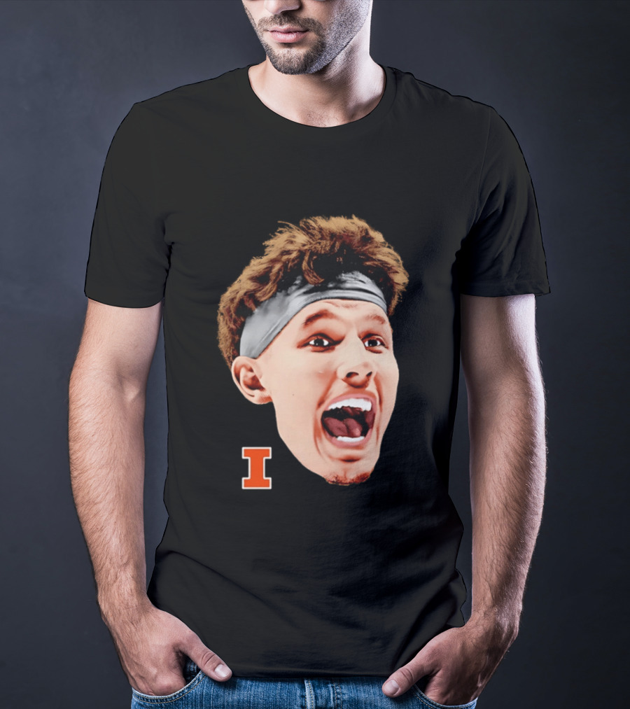 Zvonimir Ivisic Illinois Fighting Illini Big Head Caricature I T-Shirt