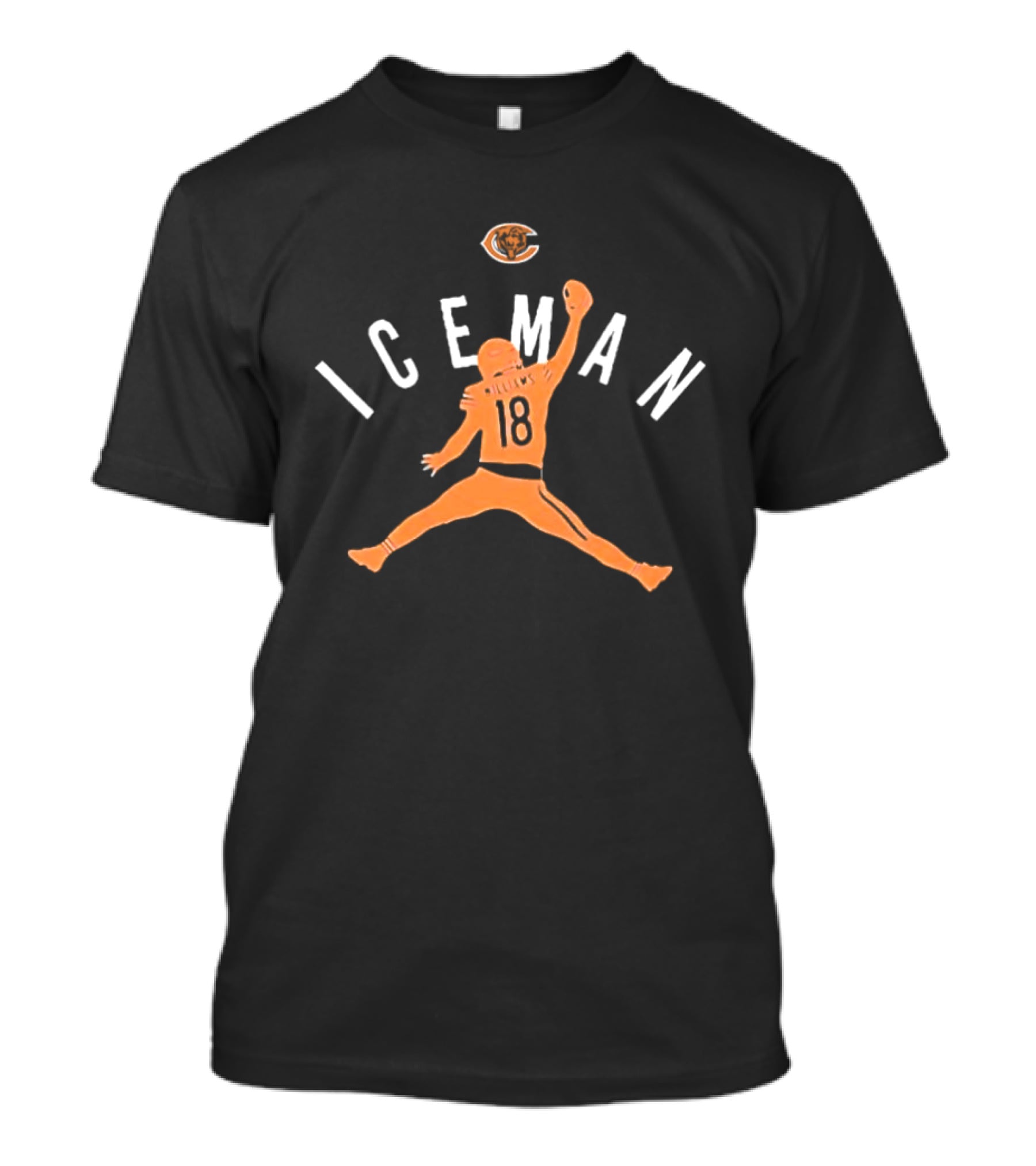 Caleb Williams Chicago Bears Iceman Jumpman 18 Football T-Shirt
