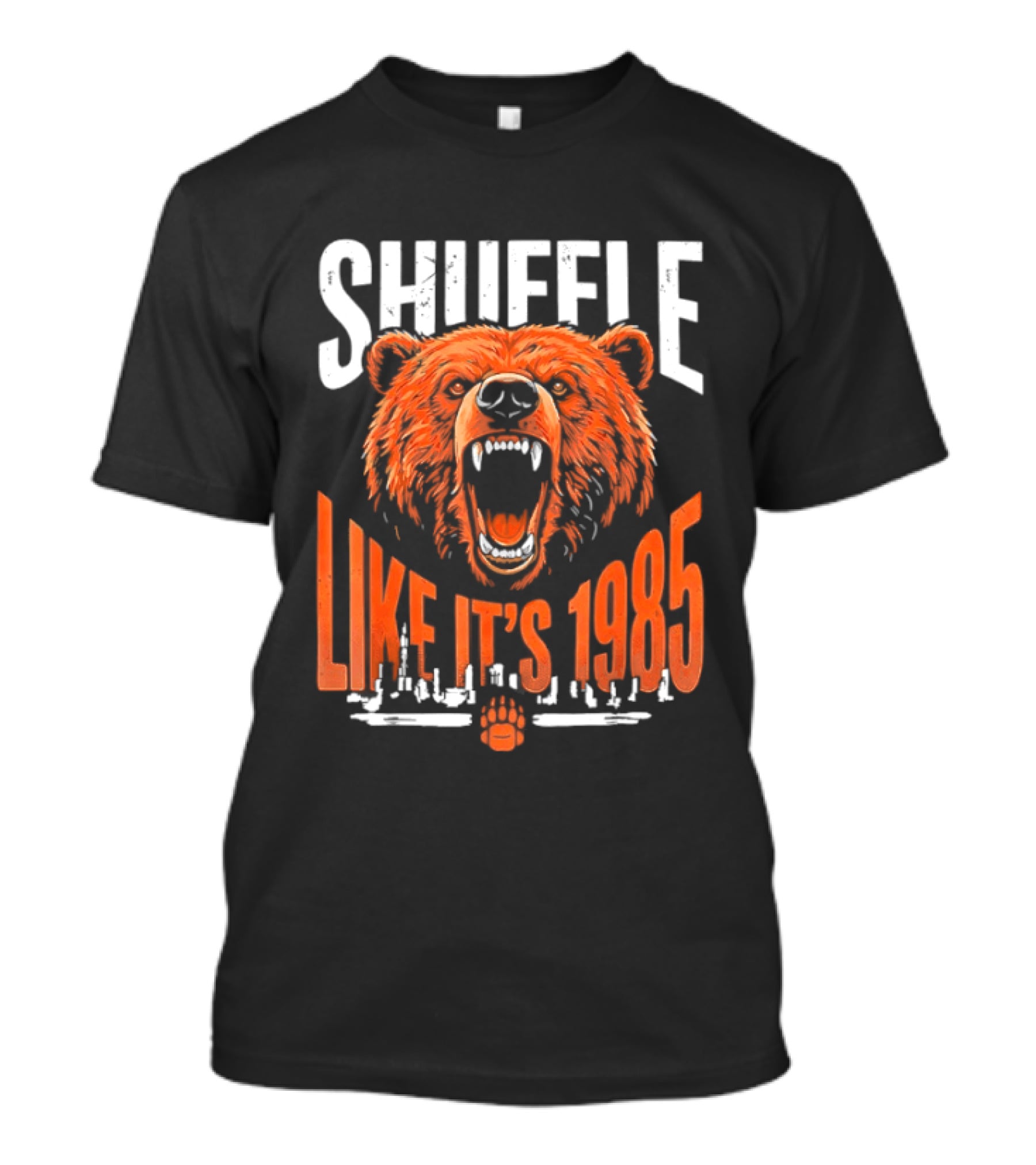 SHUFFLE LIKE IT'S 1985 Chicago Bears Roaring Bearhead T-Shirt