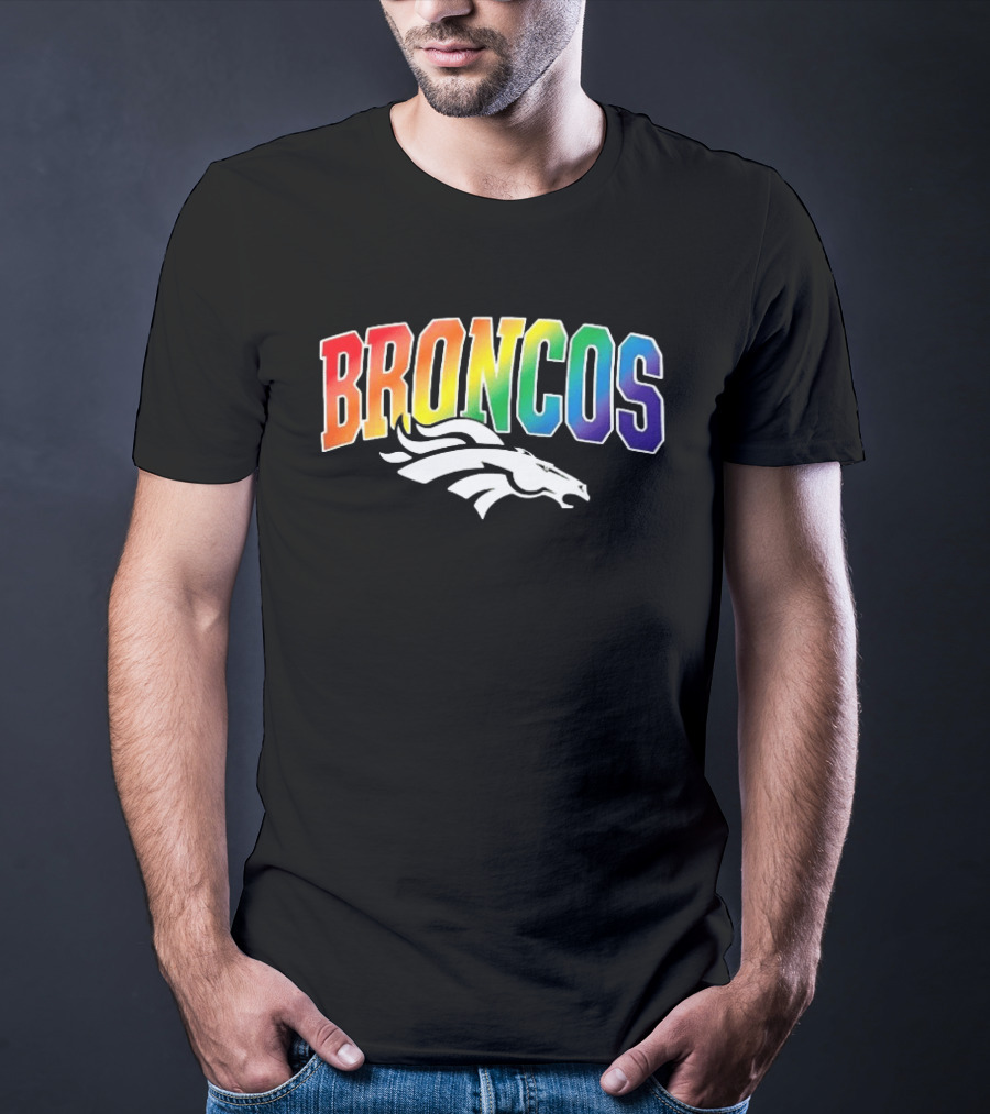 Broncos Rainbow Pride Denver LGBT Supporters T-Shirt