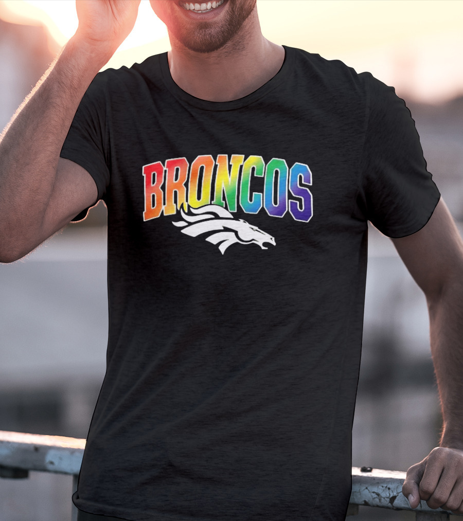 Broncos Rainbow Pride Denver LGBT Supporters T-Shirt