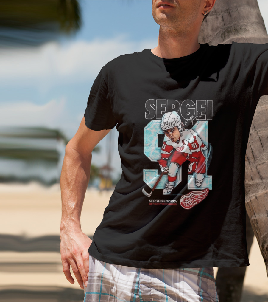 Sergei Fedorov 91 Detroit Red Wings Forever T-Shirt