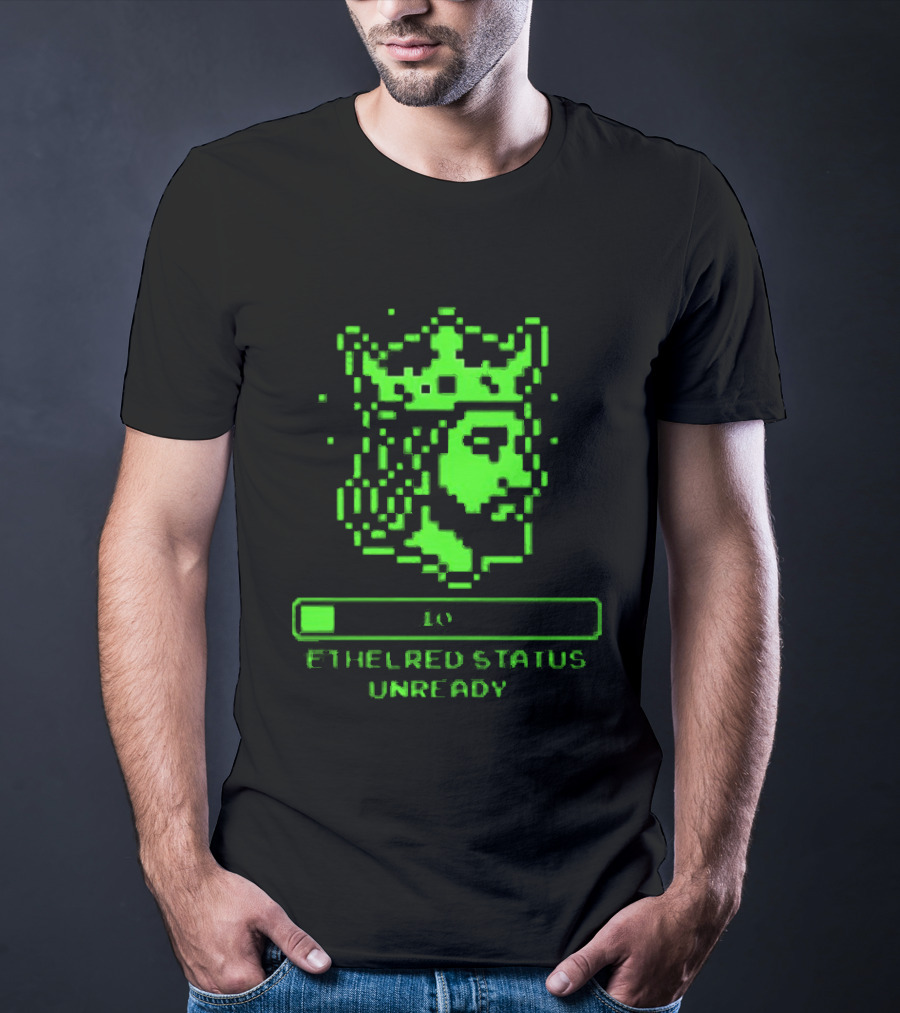 Ethelred Status Unready King Of The English Pixel Art Crown T-Shirt