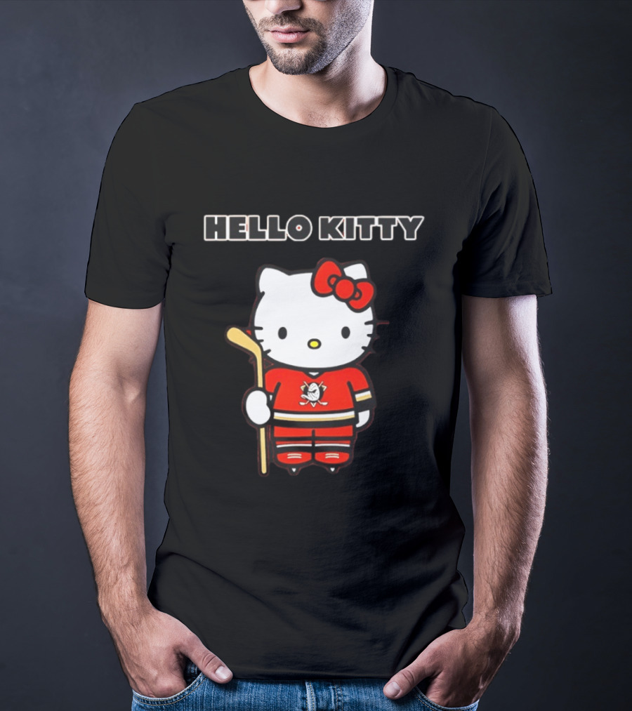 Hello Kitty Anaheim Ducks Collaboration Hockey T-Shirt