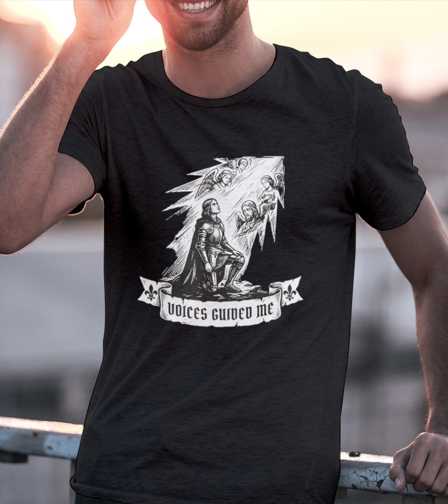 Voices Guided Me Joan Of Arc Christian Iconography T-Shirt