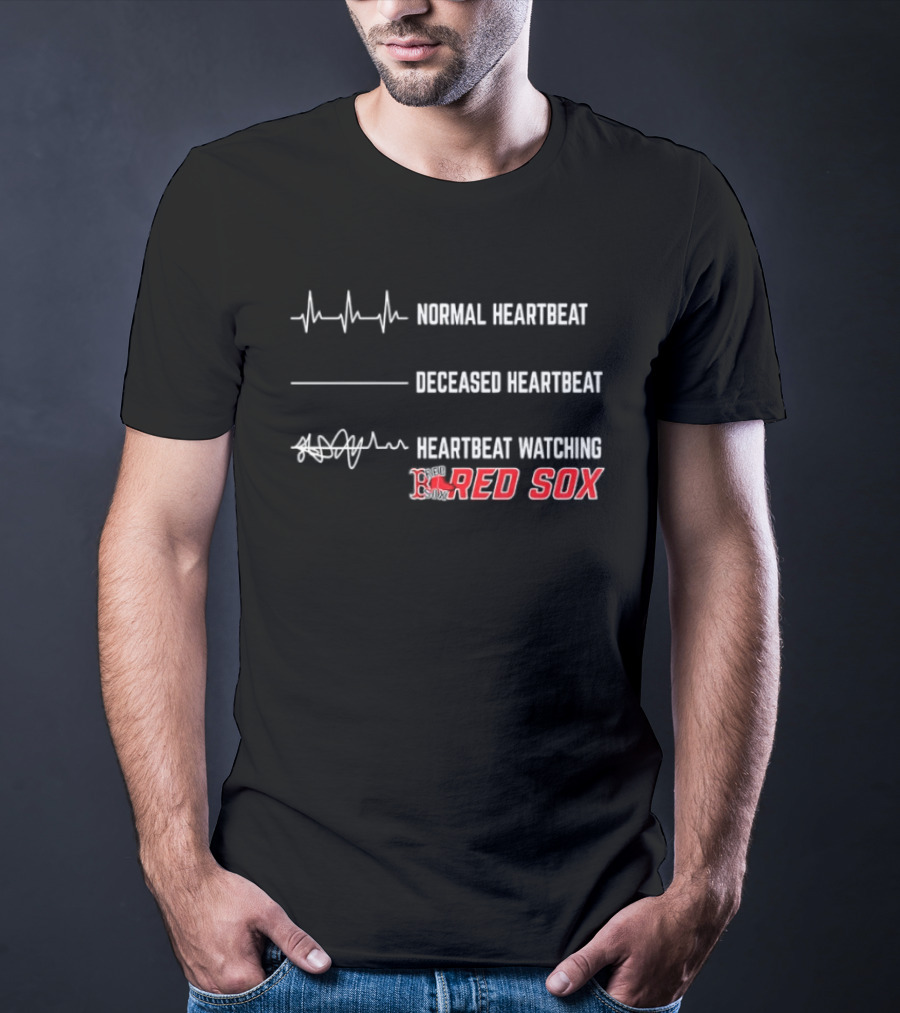 Normal Heartbeat Deceased Heartbeat Heartbeat Ing Boston Red Sox T-Shirt