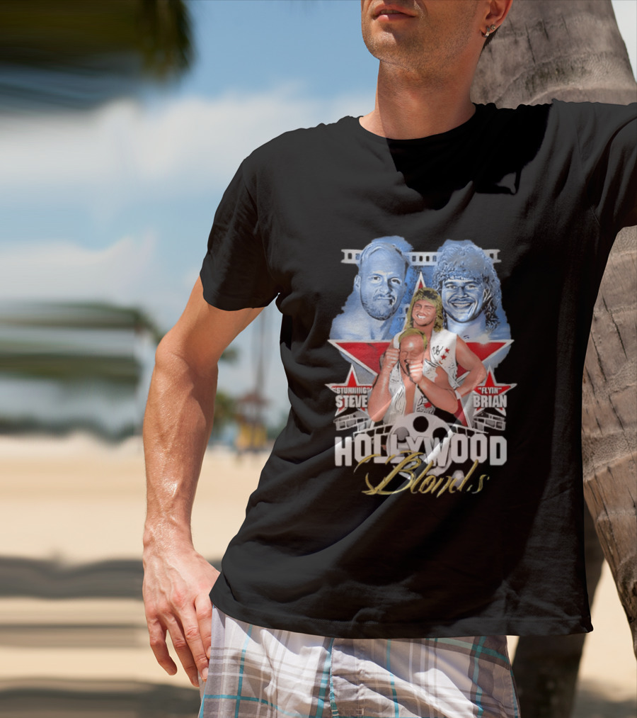 Stunning Steve Austin Flyin Brian Pillman Hollywood Blonds Wrestling Legends T-Shirt