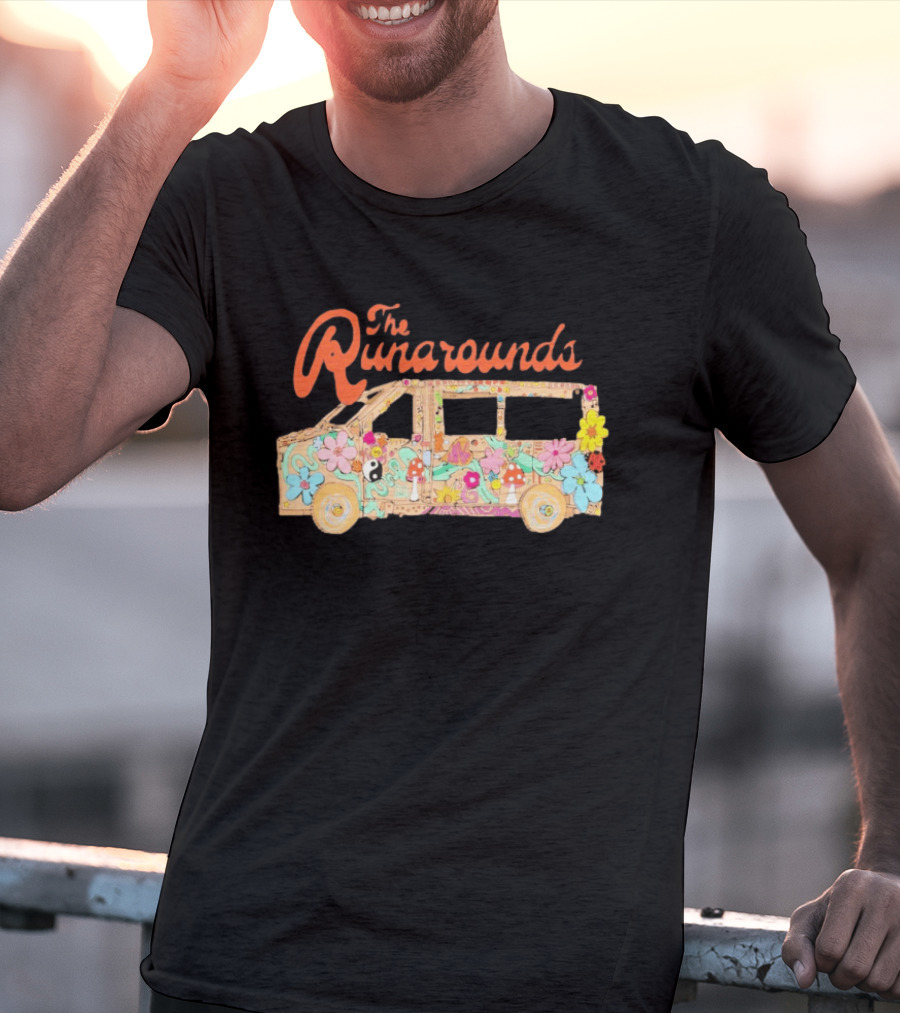 The Runarounds Minivan Flower Power Retro Psychedelic T-Shirt