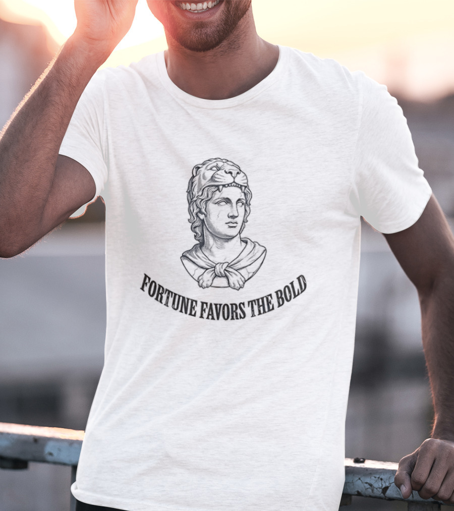 Alexander The Great Fortune Favors The Bold Statue T-Shirt