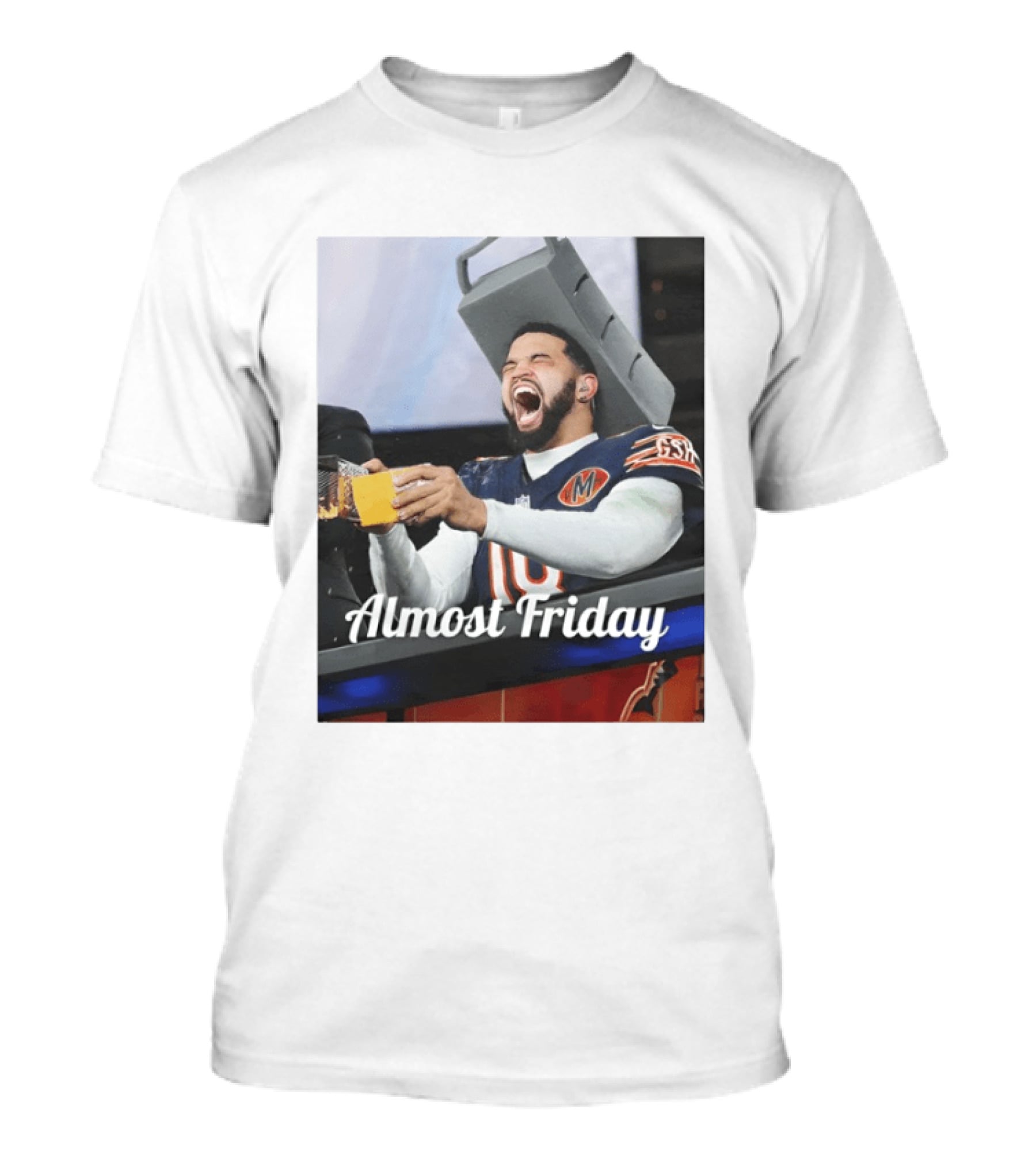 Almost Friday Cheese Grater Chicago Football Game Day Humor T-Shirt