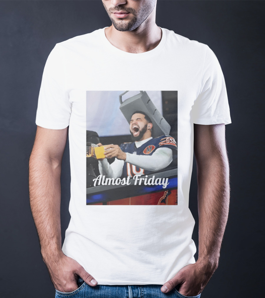 Almost Friday Cheese Grater Chicago Football Game Day Humor T-Shirt