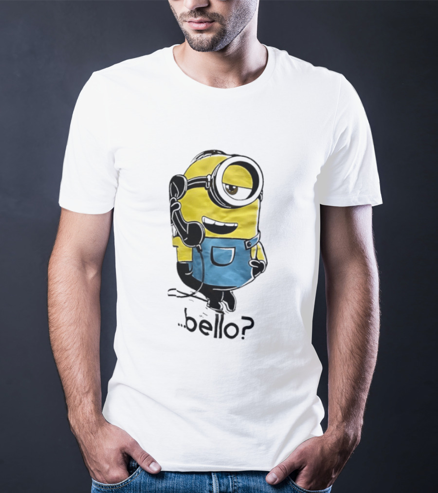 Despicable Me Minions Bello Yellow Character With Blue Overalls T-Shirt