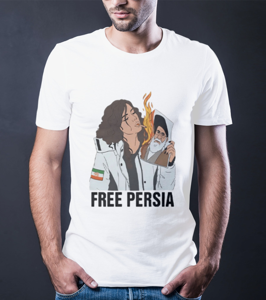 Free Persia Woman Life Freedom Burning Photograph T-Shirt