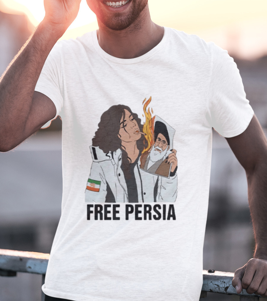 Free Persia Woman Life Freedom Burning Photograph T-Shirt