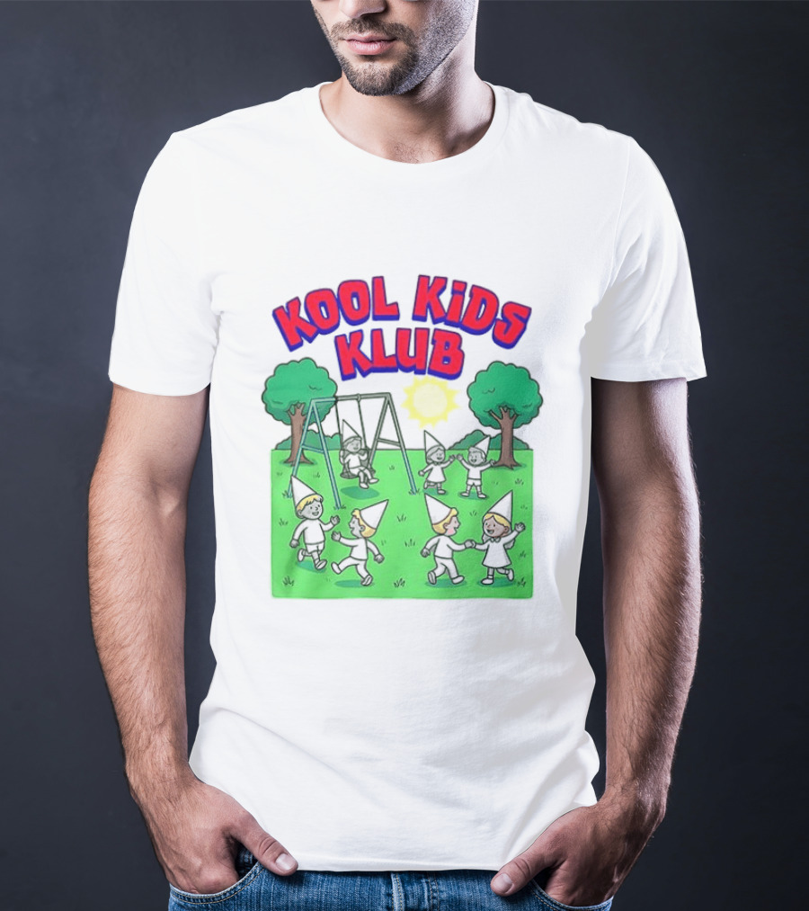 Kool Kids Klub Cartoon Playground Sun Swinging Scene T-Shirt