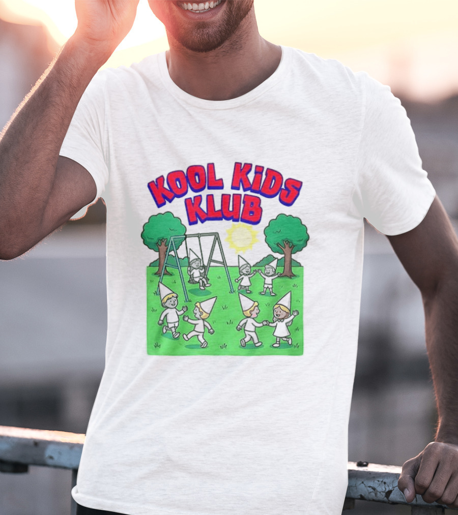 Kool Kids Klub Cartoon Playground Sun Swinging Scene T-Shirt