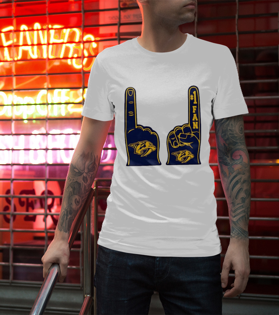 Nashville Predators #1 Fan Foam Finger T-Shirt