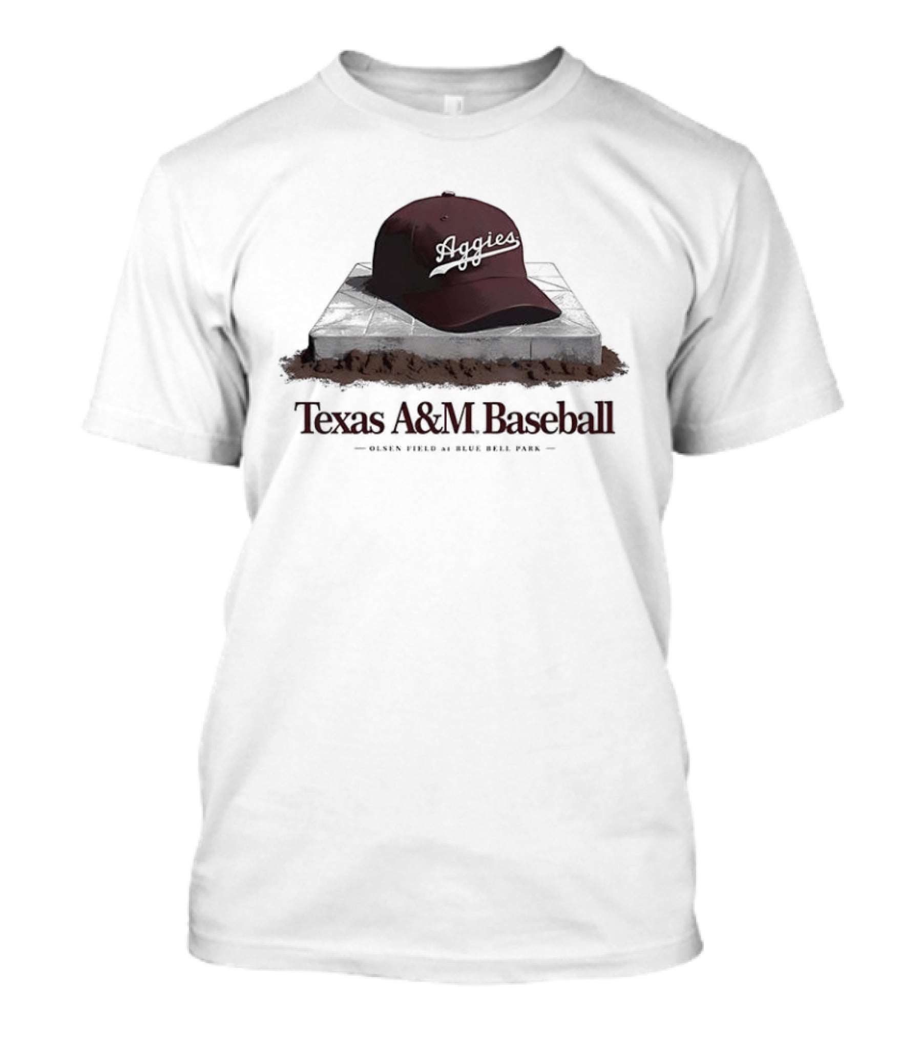 Texas A&M Baseball Aggies Olsen Field Blue Bell Park Cap T-Shirt