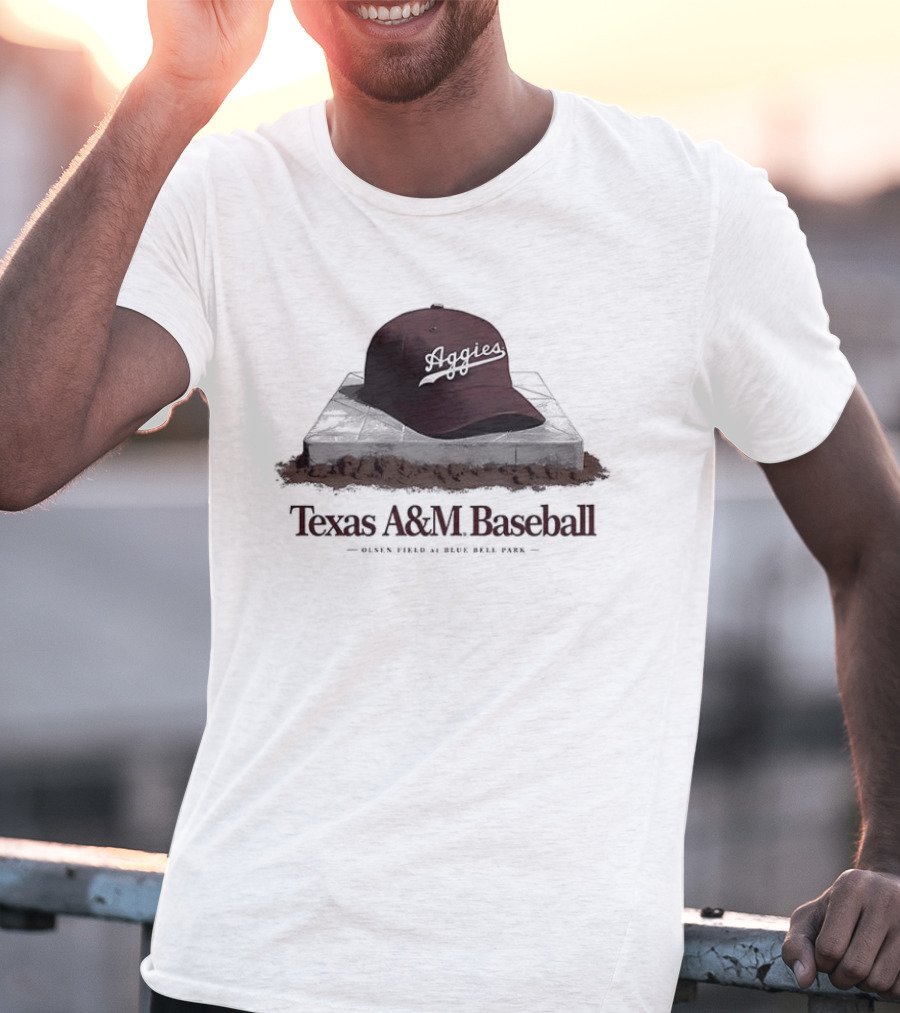 Texas A&M Baseball Aggies Olsen Field Blue Bell Park Cap T-Shirt