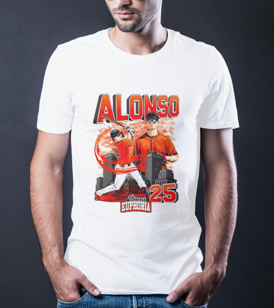 ALONSO New York Mets Planet Euphoria 25 T-Shirt