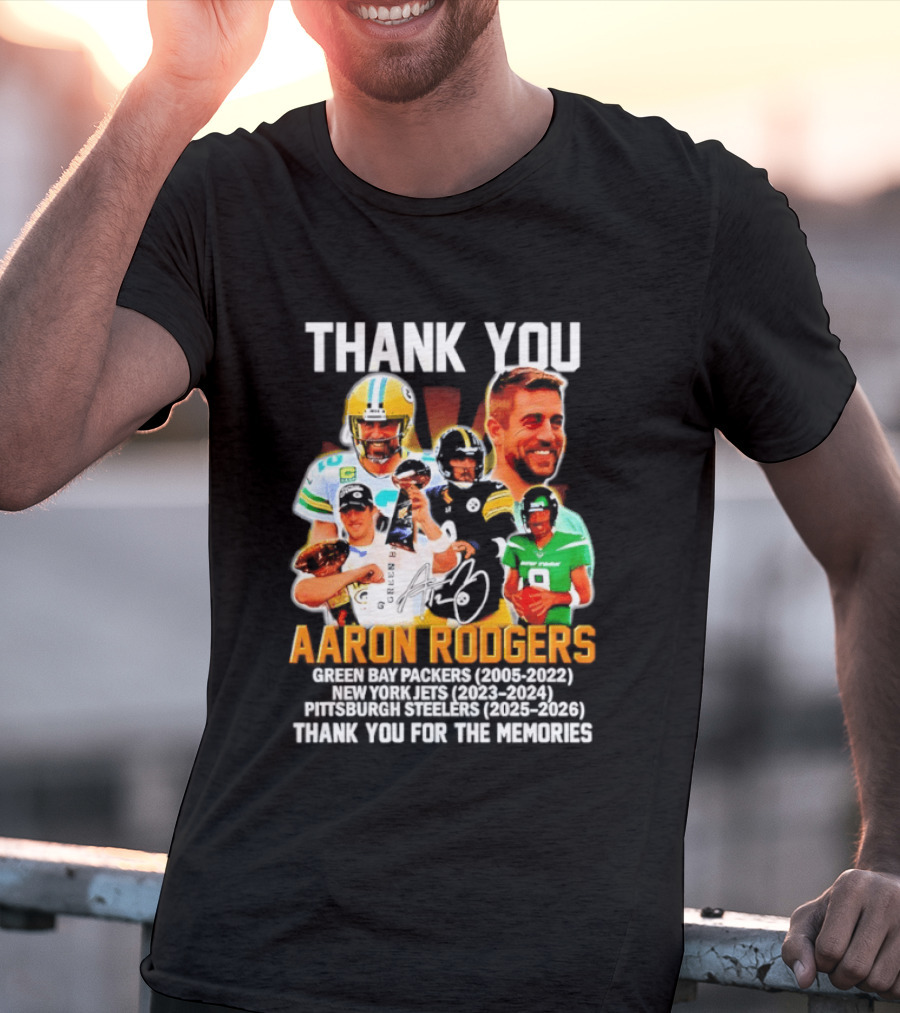 Thank You Aaron Rodgers Packers Jets Steelers Memories 2005 2023 T-Shirt