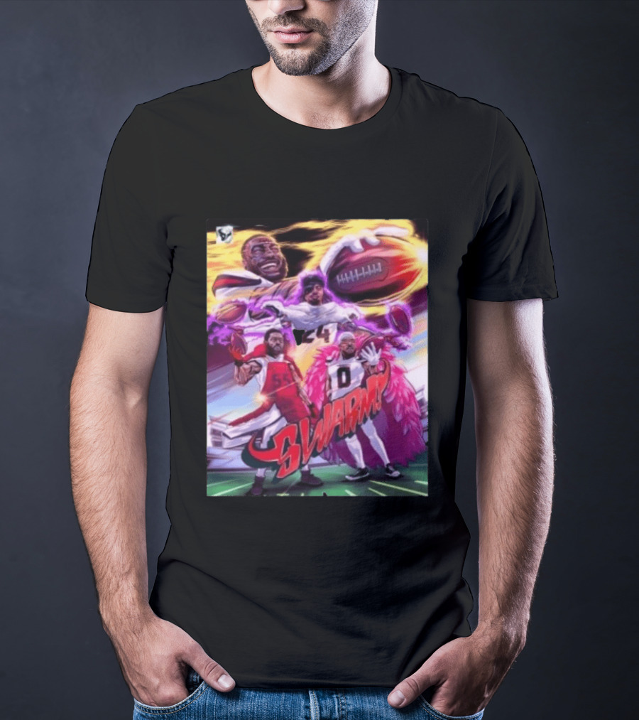 Houston Texans Swarm 2026 Football Legends Illustrated T-Shirt