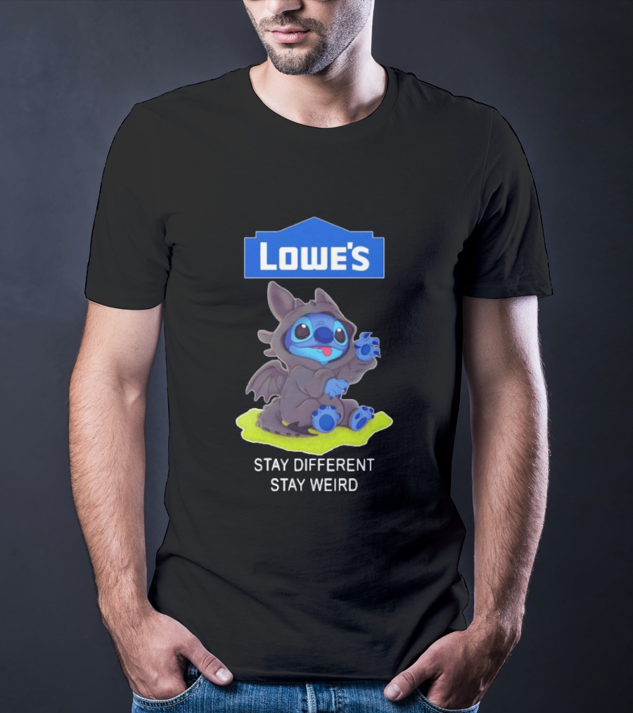 Lowe's Toothless Stitch Stay Different Stay Weird T-Shirt
