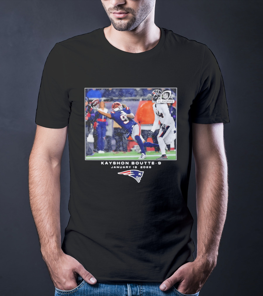 Kayshon Boutte New England Patriots January 18 2026 Playoffs T-Shirt