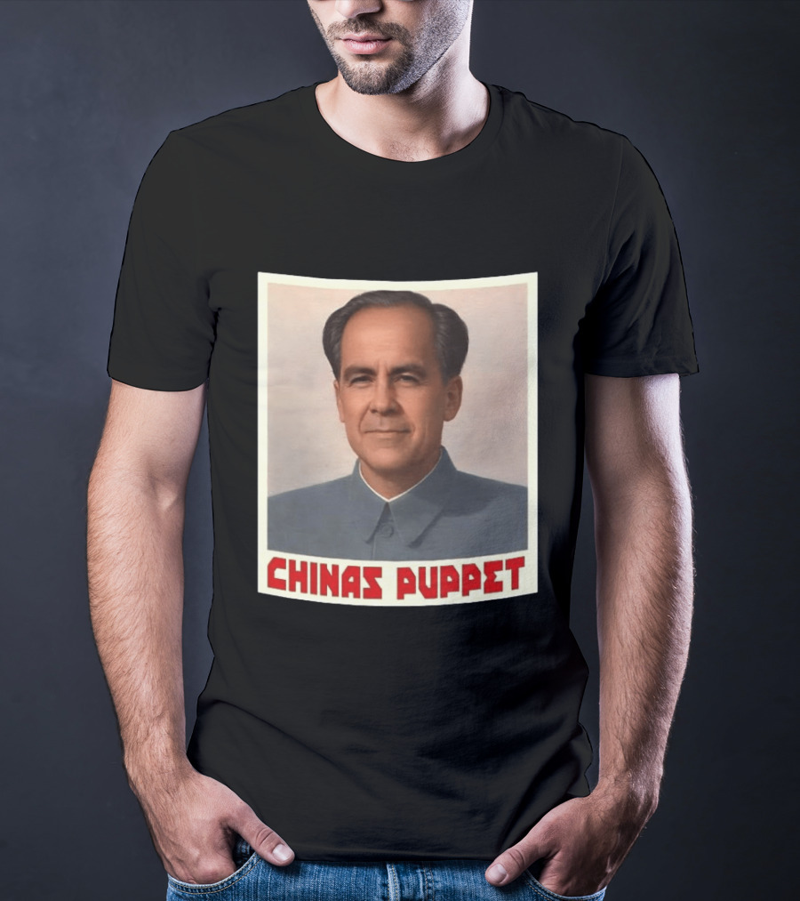 Mark Carney China's Puppet Mao Suit Caricature T-Shirt