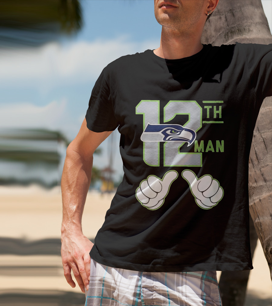 Seattle Seahawks 12th Man Fan Favorite NFL Team Spirit T-Shirt