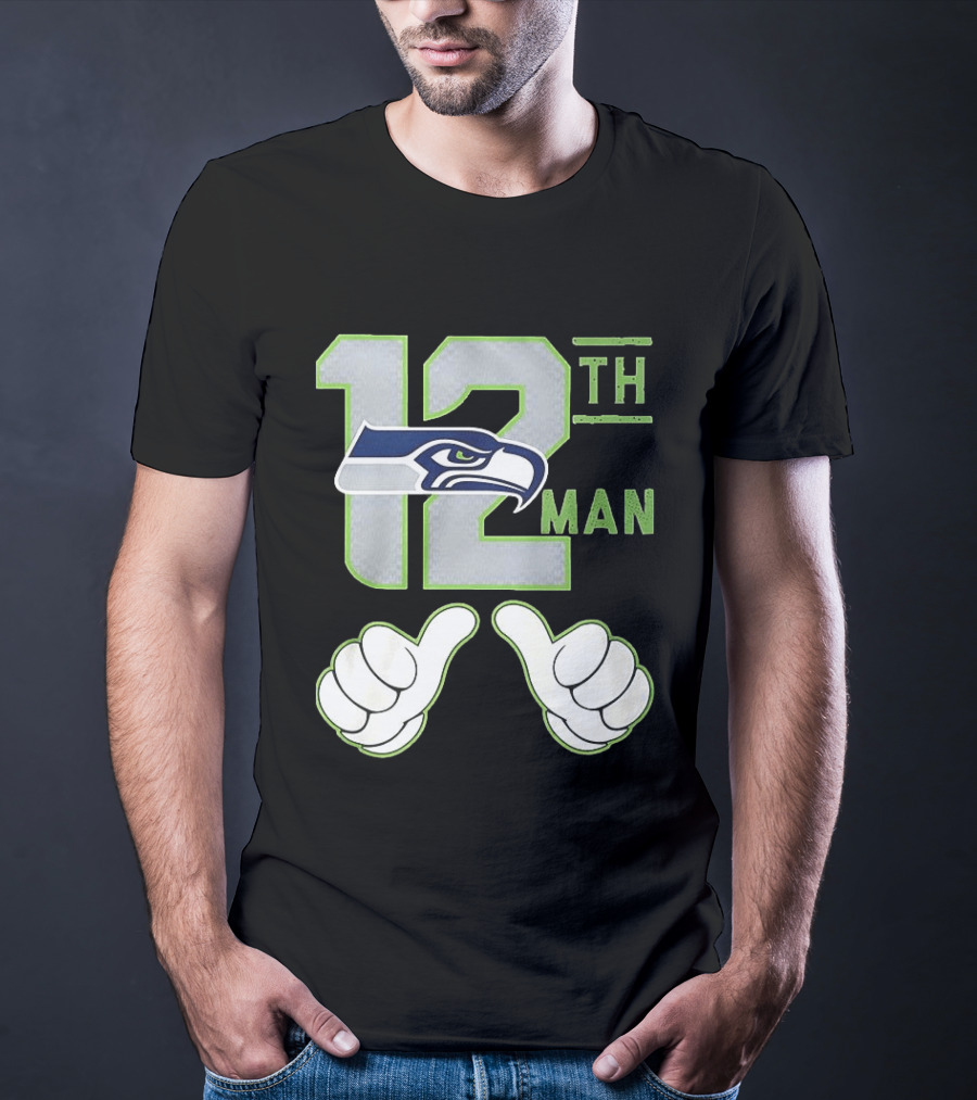 Seattle Seahawks 12th Man Fan Favorite NFL Team Spirit T-Shirt