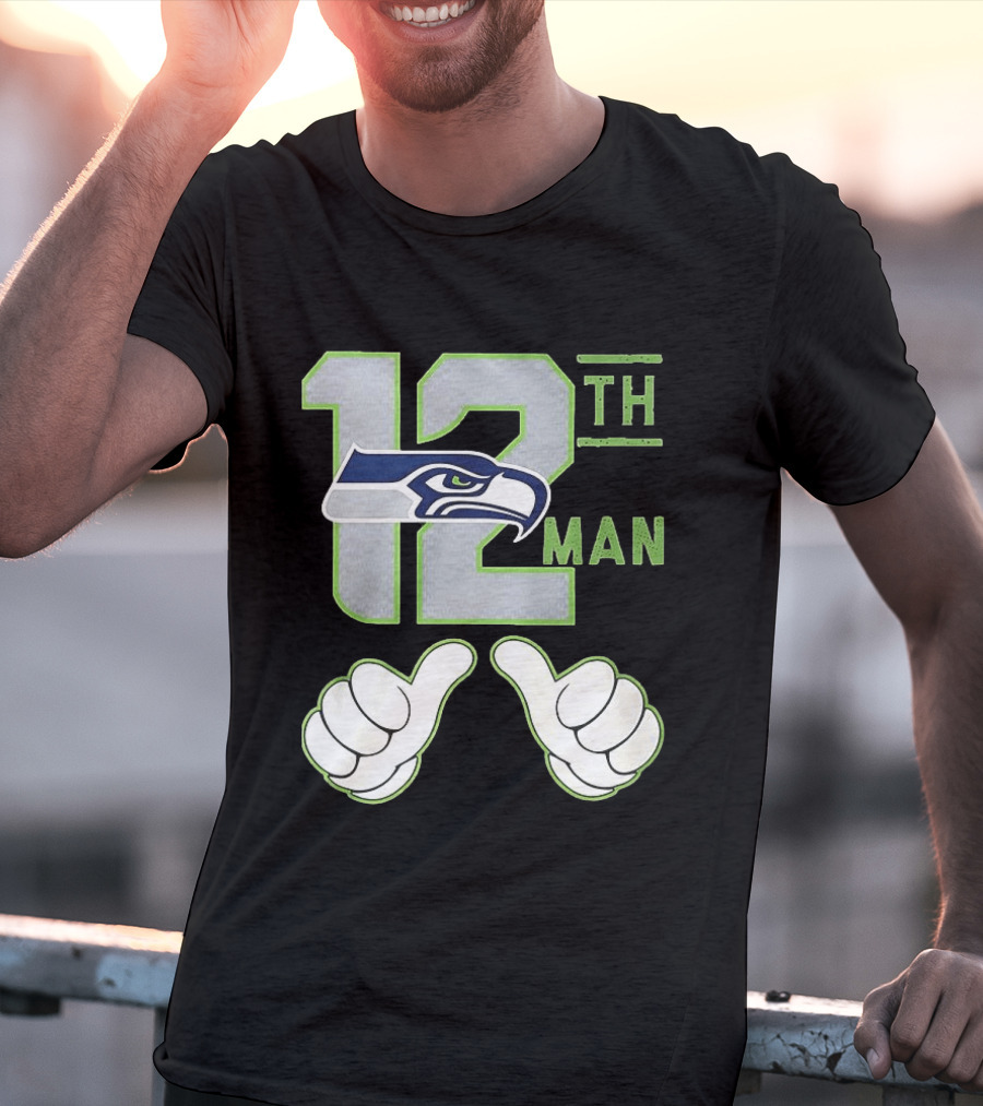 Seattle Seahawks 12th Man Fan Favorite NFL Team Spirit T-Shirt