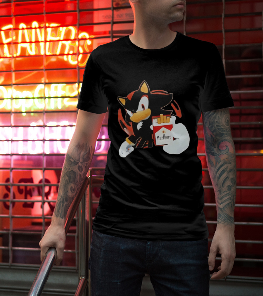 Shadow The Hedgehog Marlboro Red Pack T-Shirt