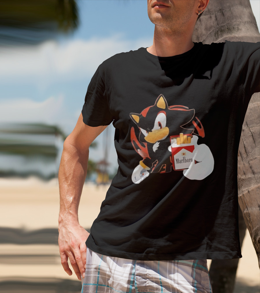 Shadow The Hedgehog Marlboro Red Pack T-Shirt