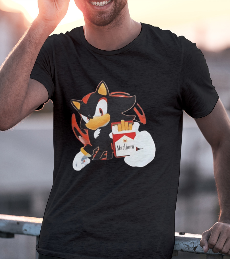 Shadow The Hedgehog Marlboro Red Pack T-Shirt
