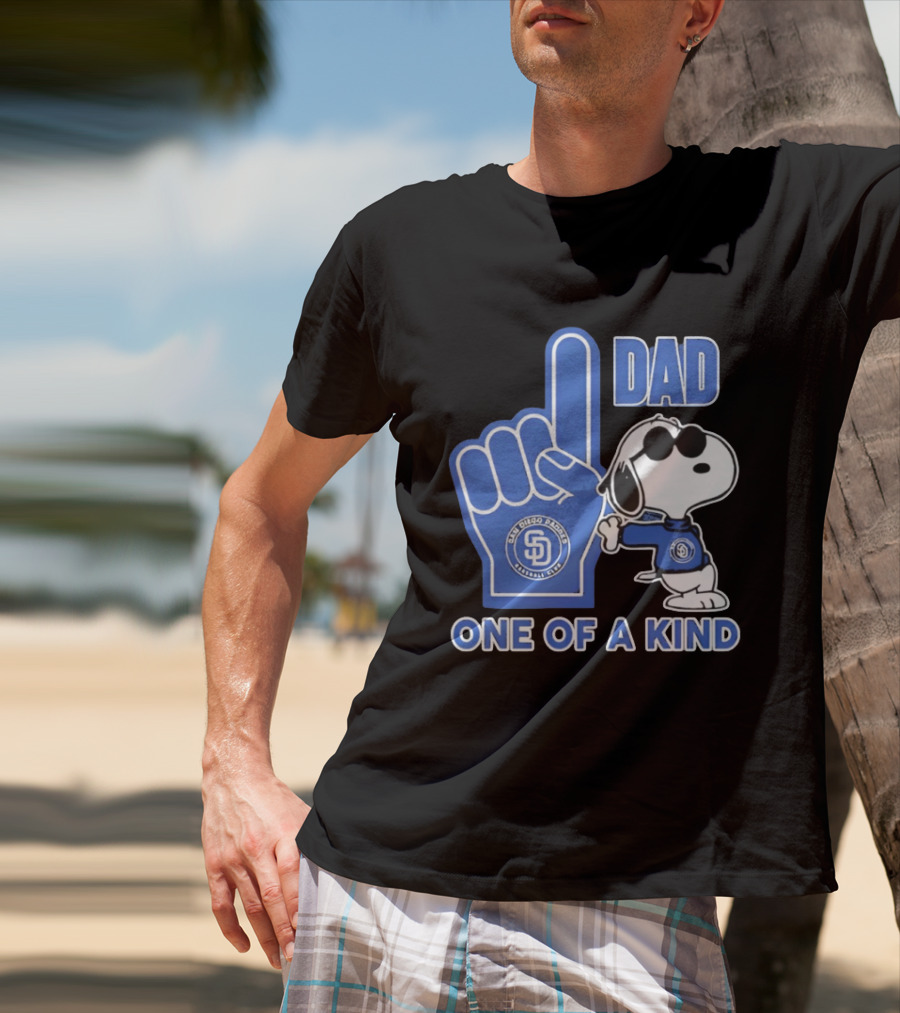 San Diego Padres Snoopy Number One Dad One Of A Kind T-Shirt