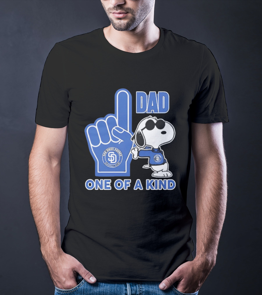 San Diego Padres Snoopy Number One Dad One Of A Kind T-Shirt