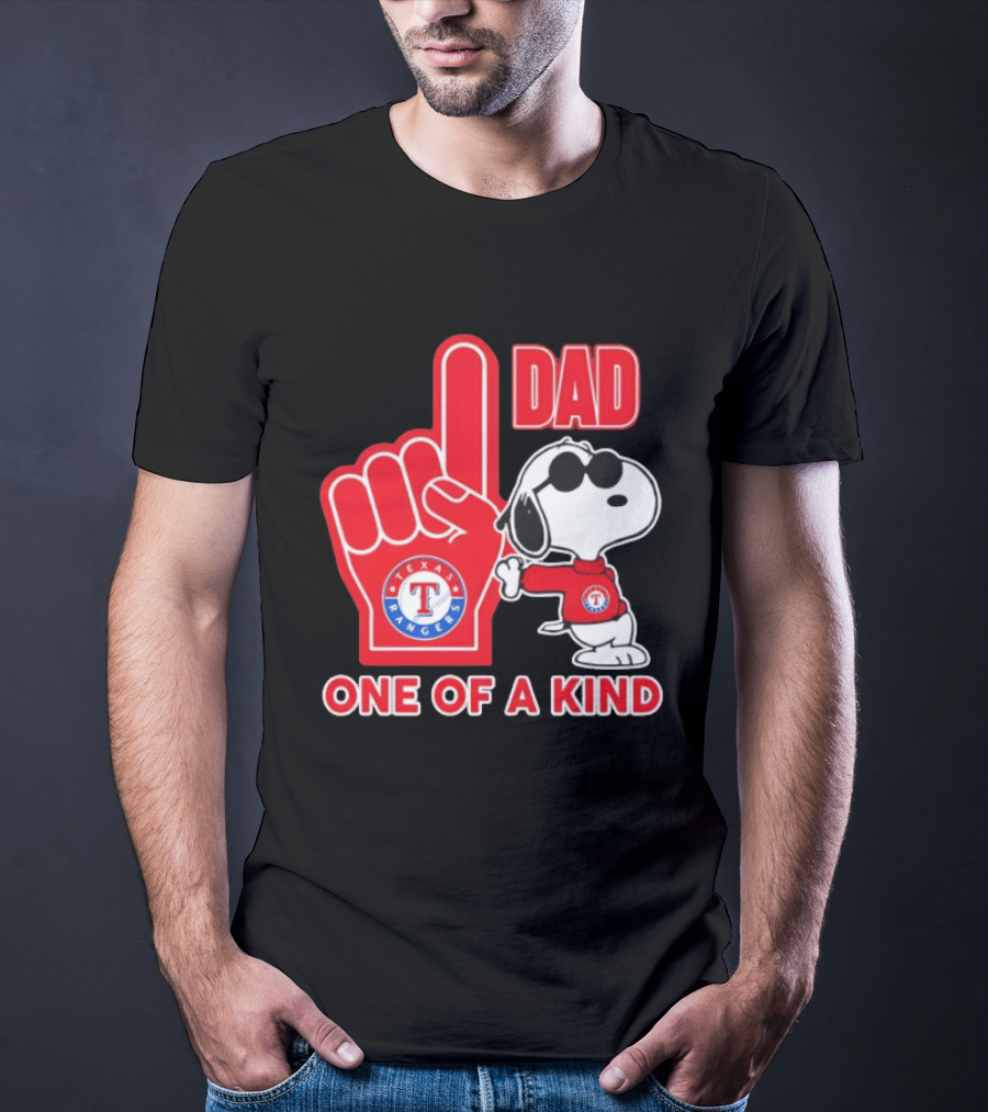Snoopy Texas Rangers Dad One Of A Kind T-Shirt