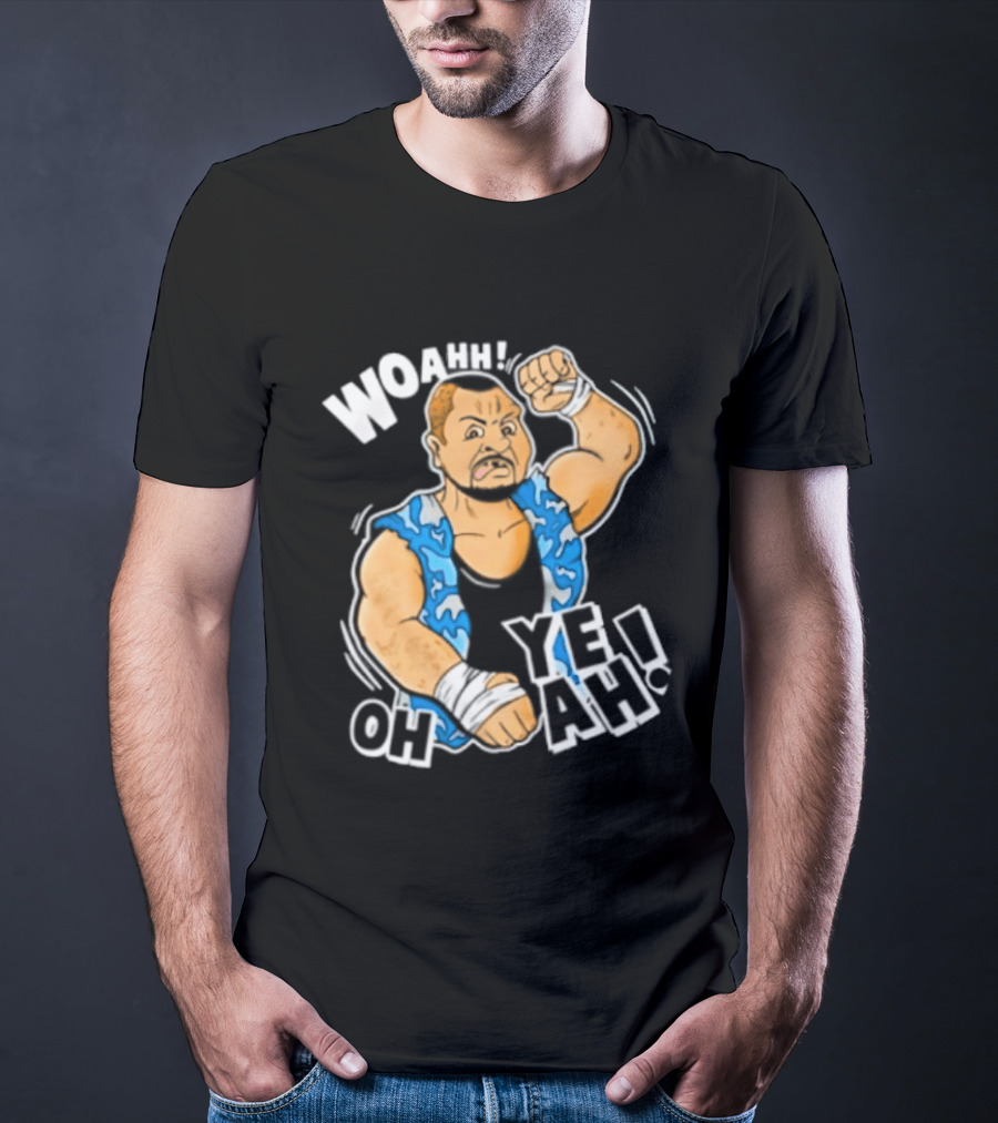 Original WWE The Bushwhackers Woahh Oh Yeah Caricature T-Shirt