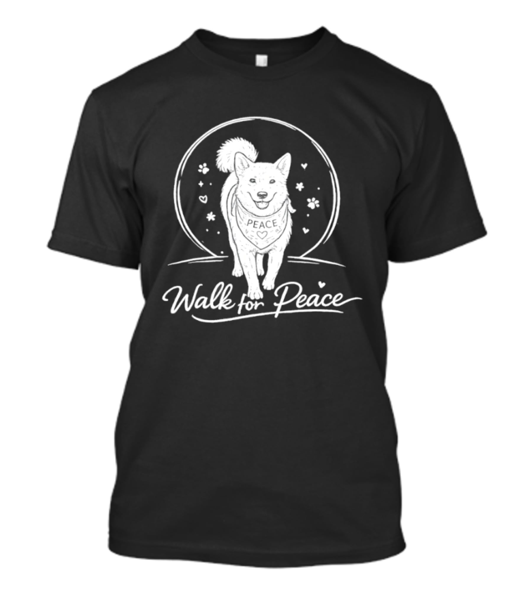 Walk For Peace Aloka Dog With Hope And Love T-Shirt