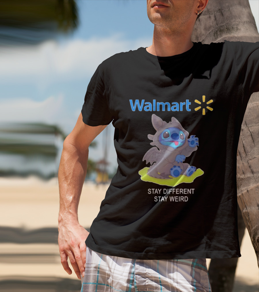 Walmart Canada Toothless Stitch Stay Different Stay Weird T-Shirt