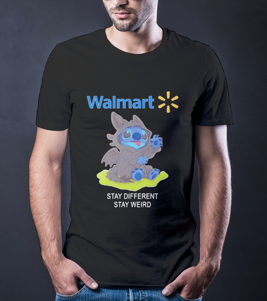 Walmart Canada Toothless Stitch Stay Different Stay Weird T-Shirt