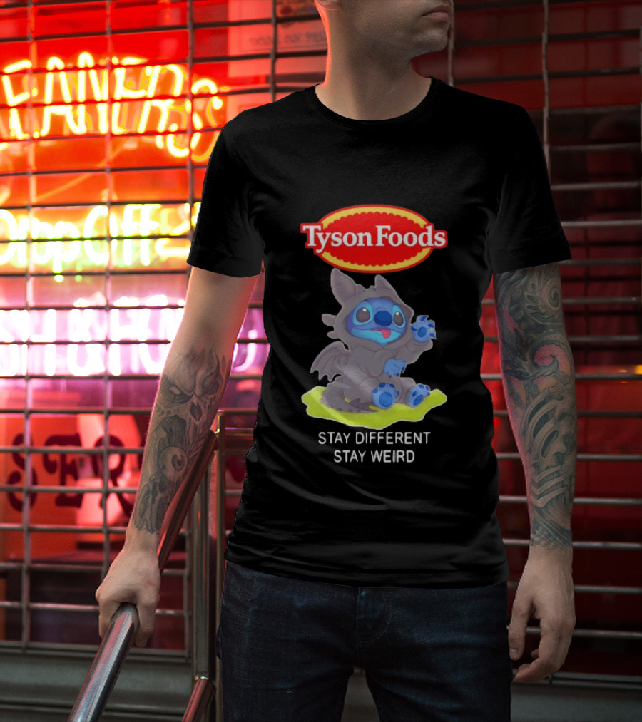 Tyson Foods Toothless Stitch Stay Different Stay Weird T-Shirt