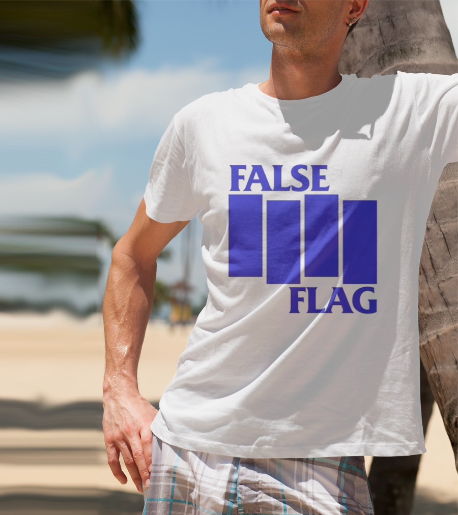 False Flag Bars Blue T-Shirt