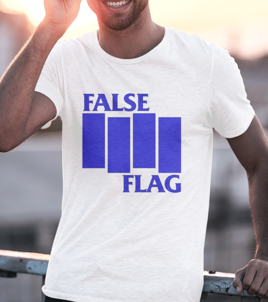 False Flag Bars Blue T-Shirt