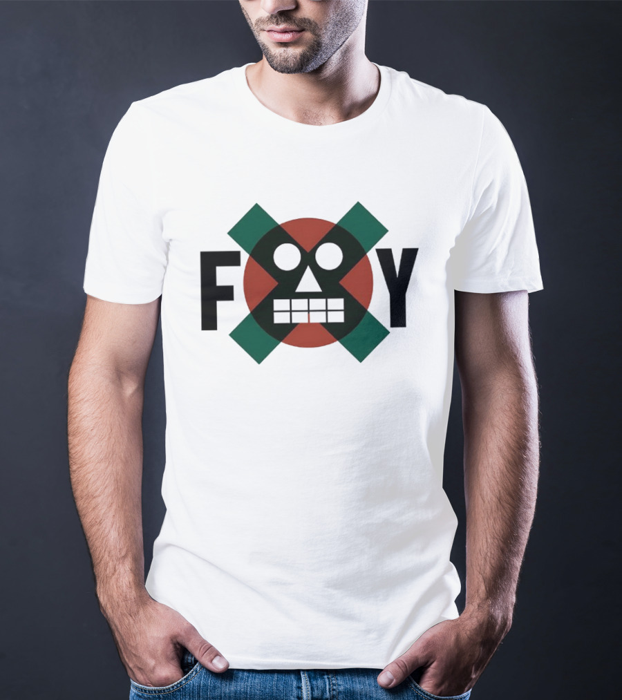 Foy Robot Face Indie Soul Digital Edge T-Shirt
